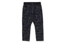 【 BAPE X OVO 】NEON 1ST CAMO JACQUARD DENIM PANTS