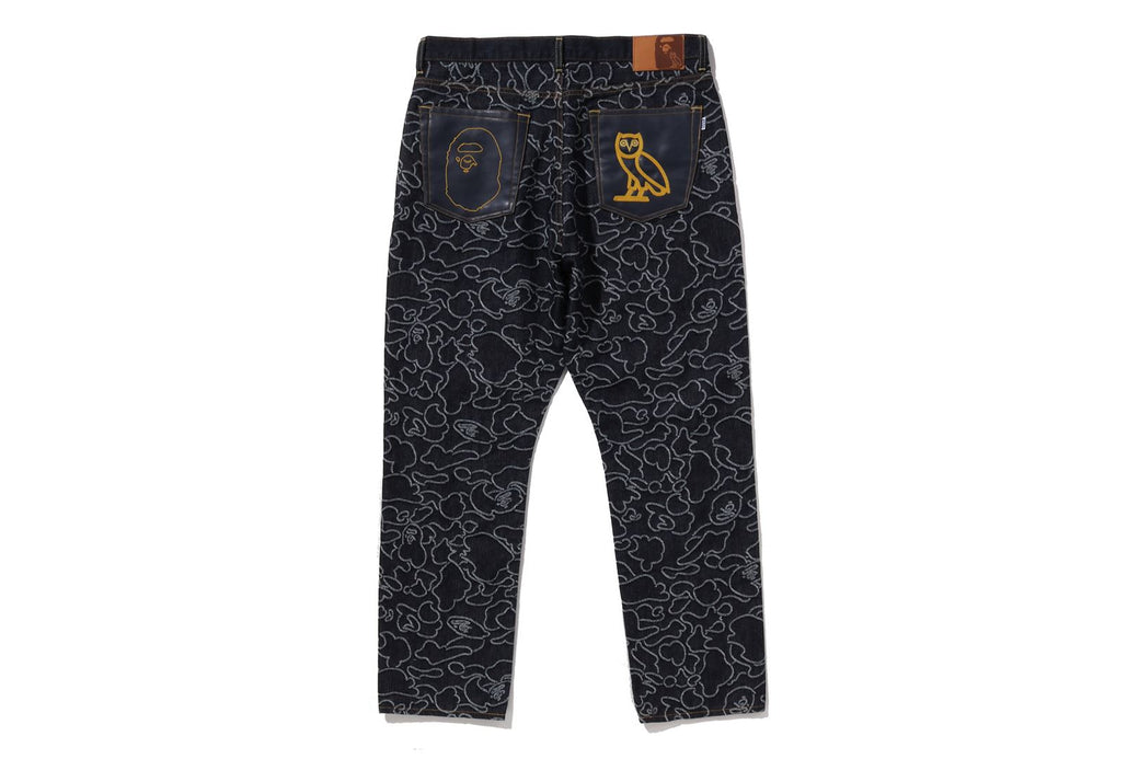 BAPE X OVO 】NEON 1ST CAMO JACQUARD DENIM PANTS | bape.com