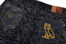 【 BAPE X OVO 】NEON 1ST CAMO JACQUARD DENIM PANTS