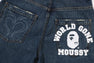 【 BAPE X MOUSSY 】CURVE STRAIGHT