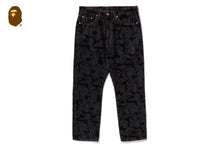 CAMO FLOCKED RELAXED FIT 13 OZ DENIM PANTS