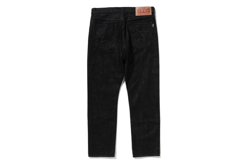 STA REGULAR FIT 13 OZ DENIM PANTS | bape.com