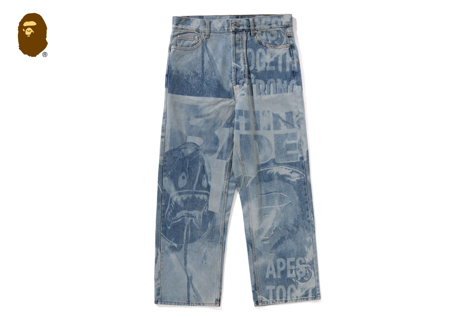 BAPE STA Denim Pants Lサイズ OVERALL LASERED RELAXED FIT 13 OZ DENIM PANTS | bape.com