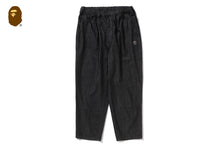 ONE POINT 1 PLEAT ELASTICATED DENIM PANTS