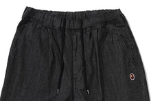 ONE POINT 1 PLEAT ELASTICATED DENIM PANTS