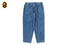 ONE POINT 1 PLEAT ELASTICATED DENIM PANTS
