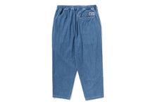 ONE POINT 1 PLEAT ELASTICATED DENIM PANTS