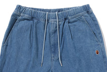 ONE POINT 1 PLEAT ELASTICATED DENIM PANTS
