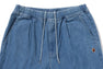 ONE POINT 1 PLEAT ELASTICATED DENIM PANTS