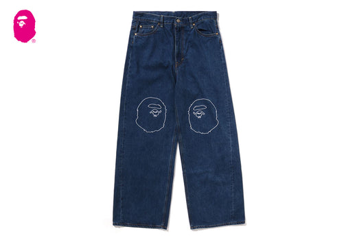 APE HEAD 12 OZ DENIM PANTS | bape.com