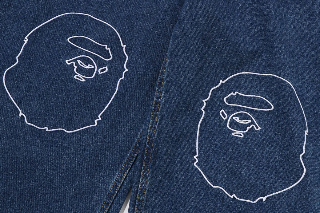 APE HEAD 12 OZ DENIM PANTS | bape.com