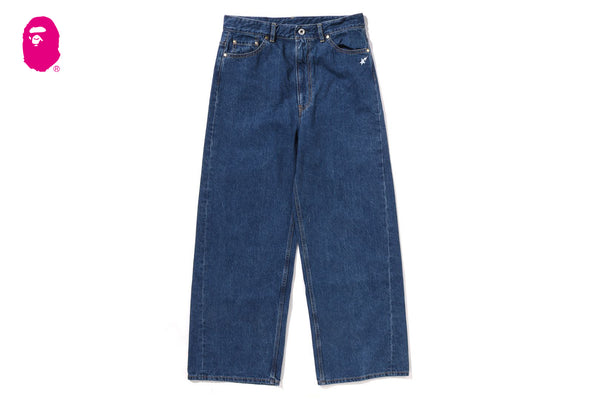 CHAMPION LOGO 12 OZ DENIM PANTS | bape.com