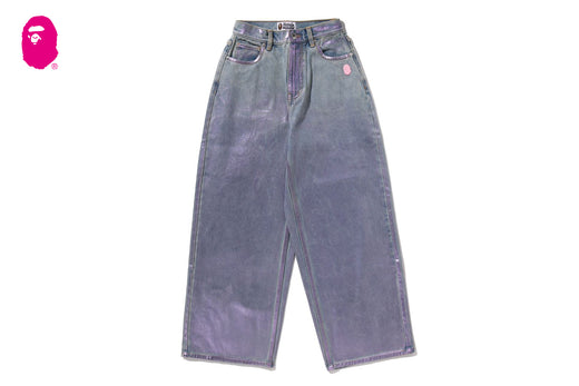 FOIL WASHED ONE POINT RELAXED FIT DENIM PANTS