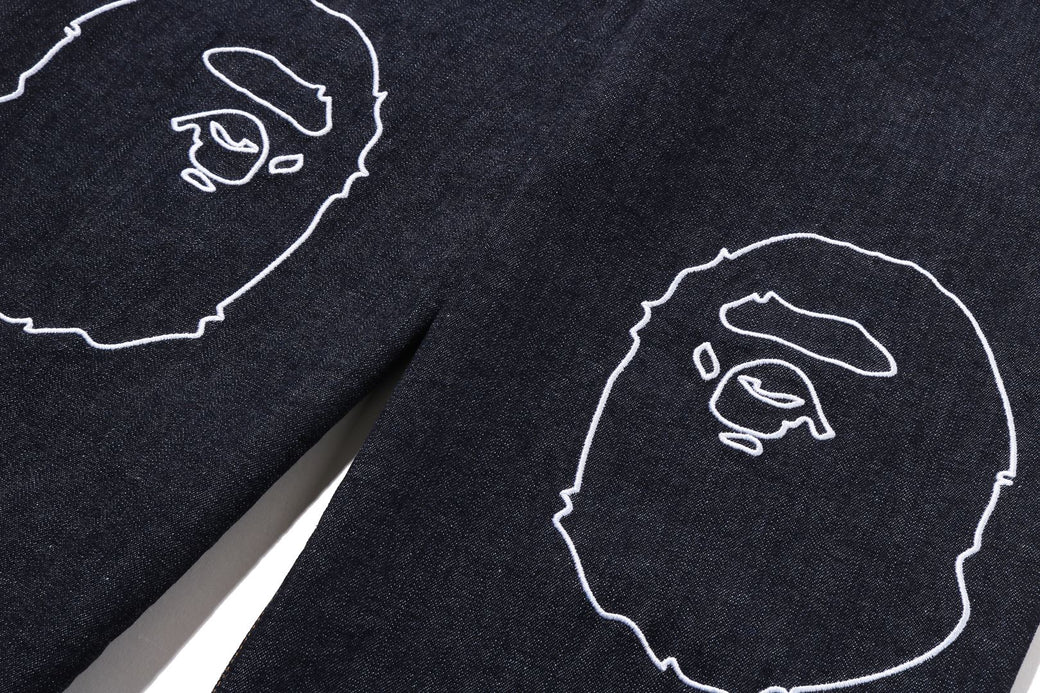 APE HEAD 10 OZ STRETCH DENIM PANTS | bape.com