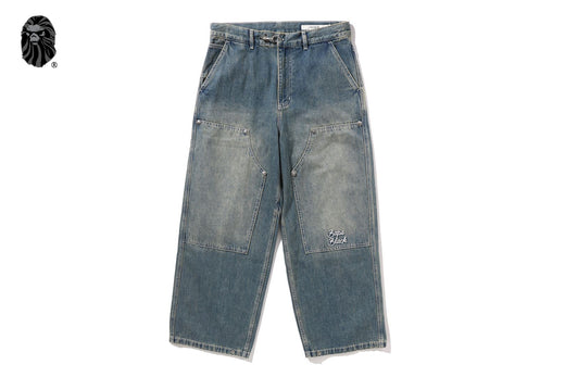 BAPE BLACK WASHED CHORE WORK PANTS #2