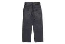 LINE CAMO JACQUARD RELAXED FIT DENIM PANTS