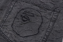 LINE CAMO JACQUARD RELAXED FIT DENIM PANTS