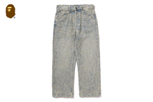 LINE CAMO JACQUARD RELAXED FIT DENIM PANTS