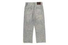 LINE CAMO JACQUARD RELAXED FIT DENIM PANTS