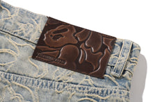 LINE CAMO JACQUARD RELAXED FIT DENIM PANTS