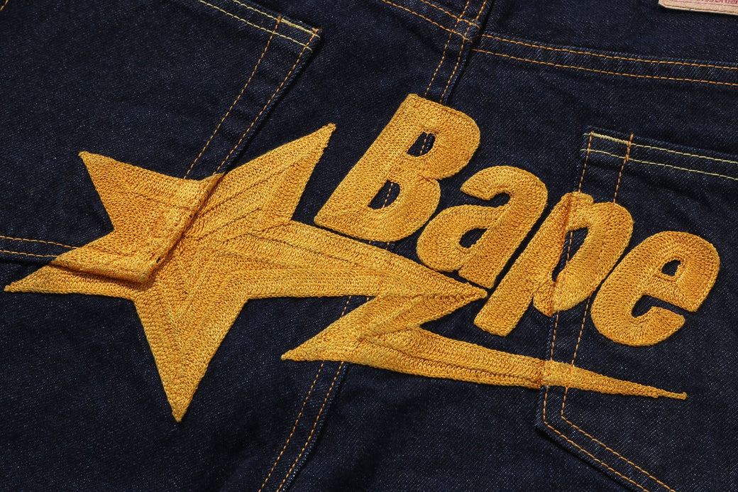 BAPE バックスターデニム　サイズM BAPE STA EMBROIDERY BAGGY DENIM PANTS | bape.com