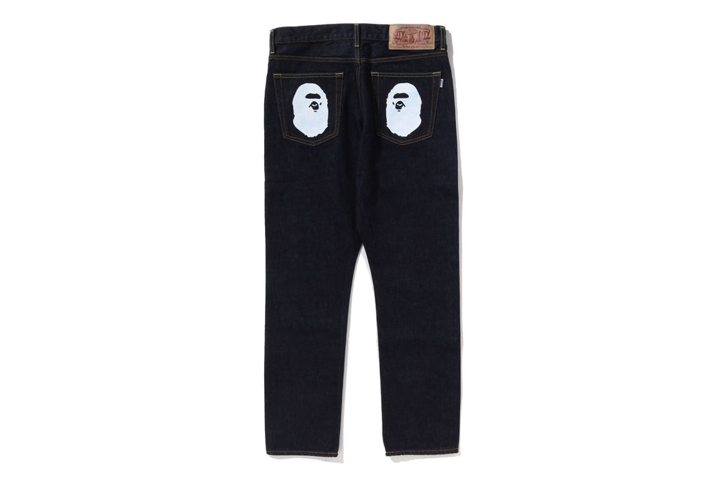 APE HEAD DENIM PANTS | bape.com