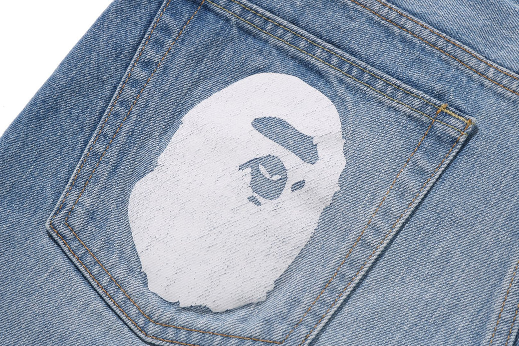 APE HEAD DENIM PANTS | bape.com