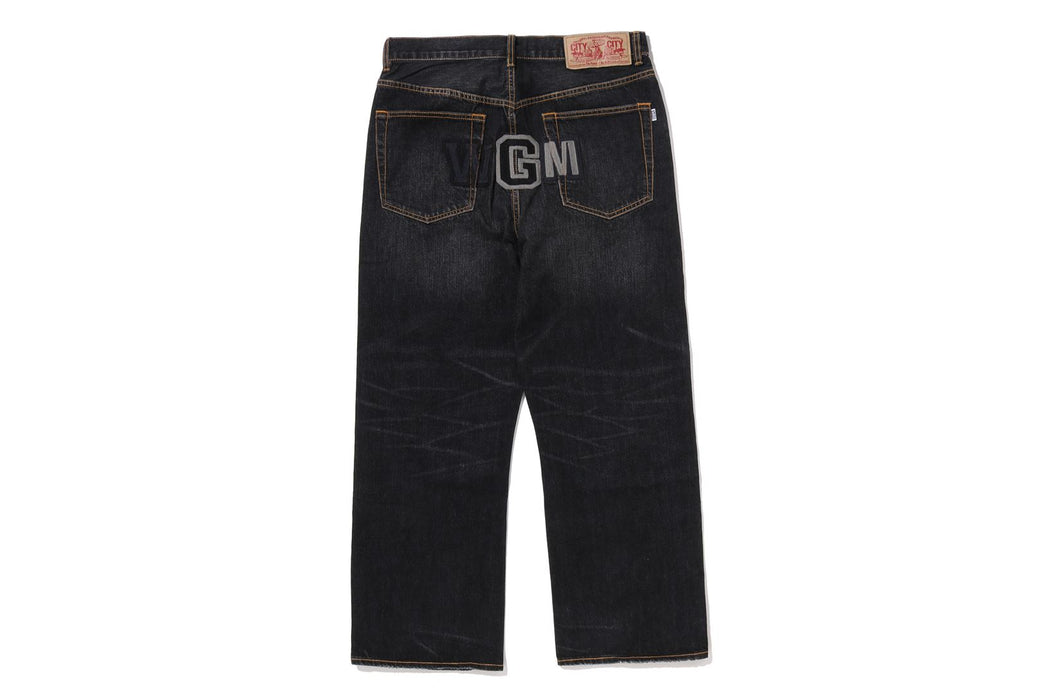 SHARK RELAXED FIT DENIM PANTS | bape.com