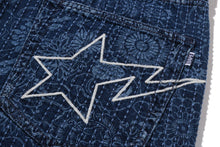 JAPANESE INDIGO ART CAMO RELAXED FIT DENIM PANTS