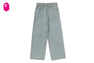 CRYSTAL STONE BAPE STA LOGO BAGGY DENIM PANTS