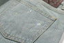 CRYSTAL STONE BAPE STA LOGO BAGGY DENIM PANTS