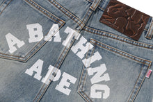 A BATHING APE LOGO BOOTCUT DENIM PANTS