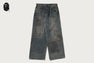 BAPE BLACK SASHIKO PATCHWORK JEANS