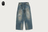 BAPE BLACK HEAVY WASHED JEANS