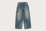 BAPE BLACK HEAVY WASHED JEANS