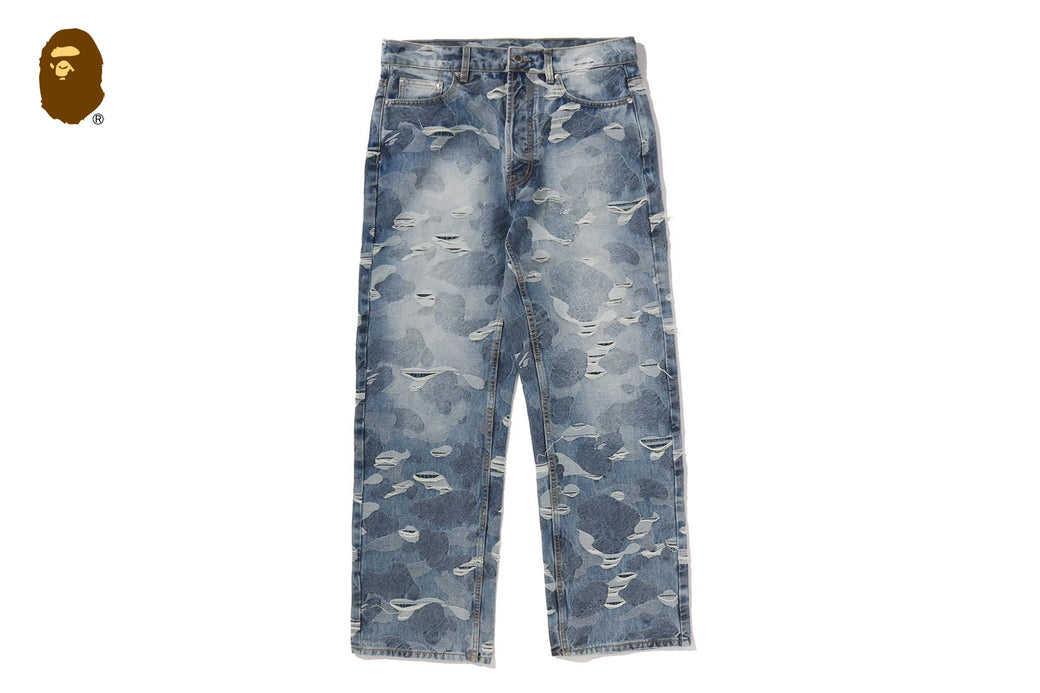 SOLID CAMO JACQUARD DENIM PANTS | bape.com