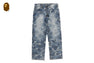 SOLID CAMO JACQUARD DENIM PANTS