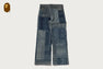 PAISLEY PATTERN DENIM FLARED PANTS