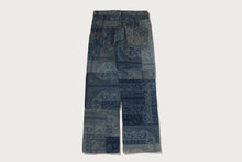 PAISLEY PATTERN DENIM FLARED PANTS