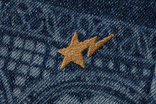 PAISLEY PATTERN DENIM FLARED PANTS