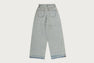 SHARK EMBROIDERY SUPER WIDE DENIM PANTS