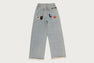 MULTI LOGO WIDE DENIM PANTS