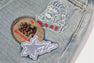 MULTI LOGO WIDE DENIM PANTS