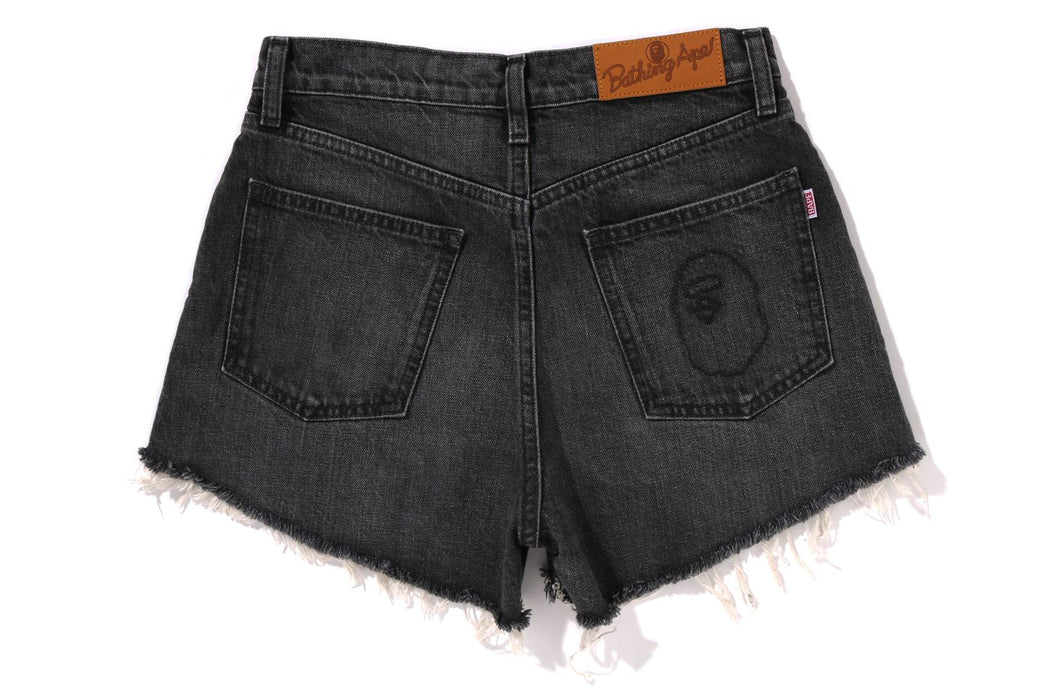 APE HEAD DENIM SHORTS | bape.com