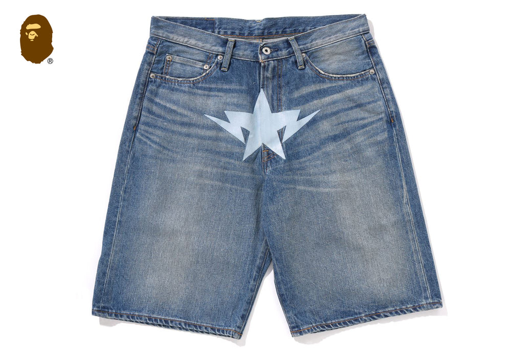 TWIN STA RELAXED FIT DENIM SHORTS | bape.com