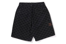 COLLEGE MONOGRAM RELAXED FIT 13OZ DENIM SHORTS