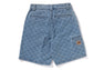 COLLEGE MONOGRAM RELAXED FIT 13OZ DENIM SHORTS