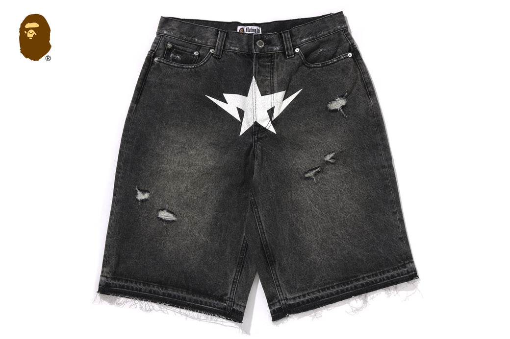 DESTROYED STA RELAXED FIT 13OZ DEMIN SHORTS | bape.com