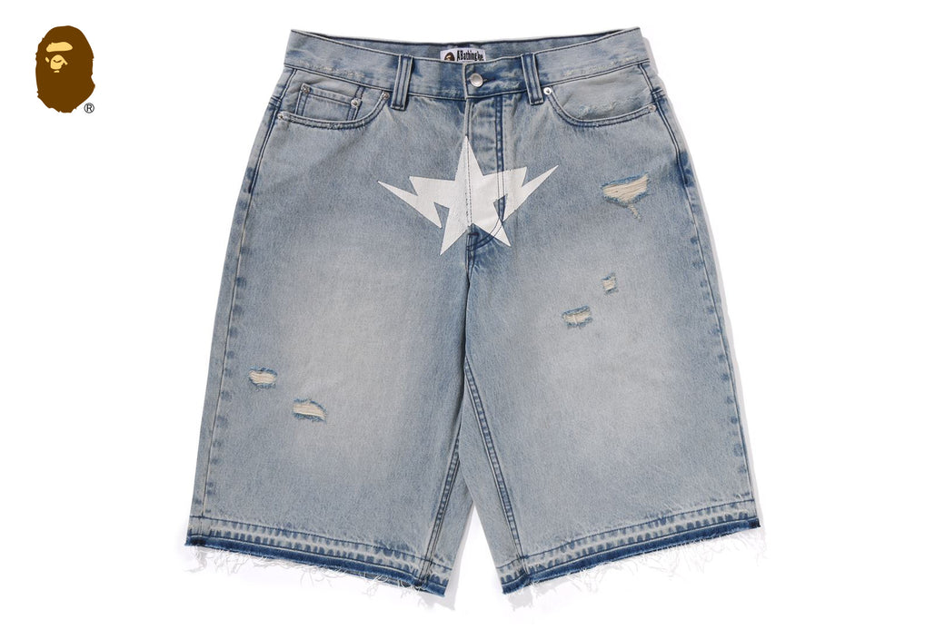 DESTROYED STA RELAXED FIT 13OZ DEMIN SHORTS | bape.com