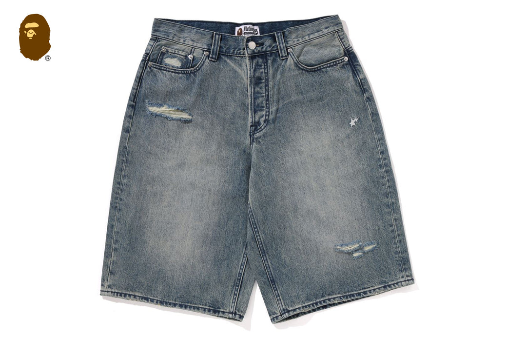 パンツ a bathing ape BAPE sta Denim Shorts XL A BATHING APE® STA Relaxed Fit Denim Shorts | Bape official